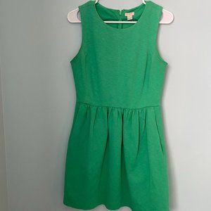 J. CREW Green Fit and Flare Dress